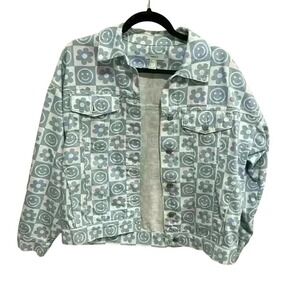 forever 21 smiley face Jean jacket